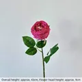 Artificial rose in magenta pink color with 43cm long stem for wedding decoration - Real Touch Austin Rose