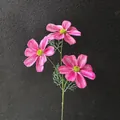 Pink artificial cosmos flower with three heads for wedding and room decoration - Rose Pink Cosmos