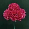 Vibrant rose red artificial hydrangea silk flower bouquet for wedding decoration - Magenta Hydrangea Bundle