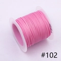 Vibrant pink 1.0mm Korean wax cord on plastic spool for DIY jewelry crafts, color #102 - 1.0mm / 102# 10m