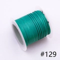 Green 1.0mm waxed polyester cord on white spool for DIY jewelry making, color #129 - 1.0mm / 129# 10m
