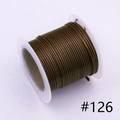 Deep green 1.0mm waxed cord roll for DIY jewelry making, color code number 126 - 1.0mm / 126# 10m
