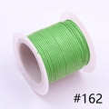 Green 1.0mm waxed polyester cord for jewelry making on white spool, color #162 - 1.0mm / 162# 10m