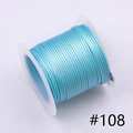 Light blue 1.0mm wax cord spool for jewelry making with premium satin luster finish - 1.0mm / 108# 10m
