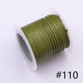 Olive green 1.0mm Korean waxed cord #110 on white spool for DIY jewelry making - 1.0mm / 110# 10m