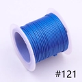 Royal blue 1.0mm waxed cord for DIY jewelry, wrapped on a white plastic spool - 1.0mm / 121# 10m