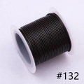 Deep brown 1.0mm waxed polyester cord on white spool for DIY jewelry making - 1.0mm / 132# 10m