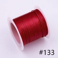1.0mm dark red polyester waxed cord on white spool for DIY bracelet making, color #133 - 1.0mm / 133# 10m