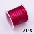 Deep pink 1.0mm Korean waxed cord in #138 rose red on a white plastic spool for DIY jewelry - 1.0mm / 138# 10m