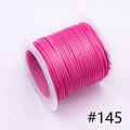 1.0mm rose pink polyester waxed cord roll on white spool for DIY jewelry making - 1.0mm / 145# 10m