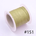 1.0mm grass green waxed polyester cord on spool for DIY jewelry making, color #151 - 1.0mm / 151# 10m