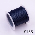 1.0mm dark blue waxed polyester cord spool for DIY jewelry making, color code #153 - 1.0mm / 153# 10m