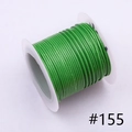 1.0mm grass green waxed polyester cord on spool for DIY jewelry making color #155 - 1.0mm / 155# 10m