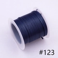 1.0mm dark blue waxed polyester cord for DIY jewelry making on white spool - 1.0mm / 123# 10m
