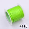 1.0mm fluorescent green waxed polyester cord on spool for DIY jewelry making - 1.0mm / 116# 10m
