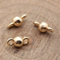Goldene Doppel-Loch Kugelverbinder für Schmuckherstellung, 5x11mm DIY-Zubehörteile - KC Gold
