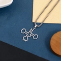 Silver tRNA molecular structure pendant necklace with durable box chain for science lovers - tRNA Molecule Necklace