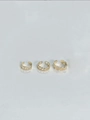 Three-piece gold hollow metal ring set featuring bohemian wave and disk chain designs - Chain Hollow Disc Style (6)