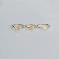 Three-piece bohemian gold metal ring set featuring butterfly, flower, and heart designs - Butterfly Clover Heart Style (1)