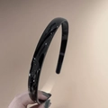 Cerchietto nero lucido in plastica con denti per capelli, stile minimalista jelly - Jelly Black