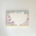 Cute kitty birthday themed notepad featuring heart pattern and colorful party illustrations - Cat Memo - Birthday