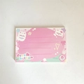 Cute pink Peach Kitten memo pad with kitten illustrations and writing lines - Cat Memo - Peach