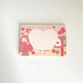 Autumn kitten notepad featuring a large heart-shaped writing area and fall maple leaves - Cat Memo - Envelope