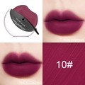 Matte velvet lipstick shade 10 in plum color with thin and thick coating effects - 10# Berry Color