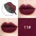 Lazy matte lipstick in shade 11 berry purple with thin and thick coating swatches - 11# Deep Purple