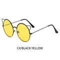 Gafas de sol con orejas de gato en metal negro con lentes amarillas, variante C4 - Montura Negra Lentes Amarillas