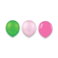 Three premium latex balloons in green, light pink, and magenta on white background - Witch - Balloons (18 Pcs)