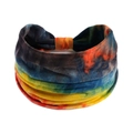 Elastic wide tie-dye yoga headband for women with colorful vibrant print and soft knit fabric - Printed Wide Headband #45 / Factory Direct Sales [customizable Designs Available] [bulk Discounts]