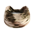 Elastic wide headband featuring Earth-tone tie-dye pattern for yoga and sports - Printed Wide Headband #47 / Factory Direct Sales [customizable Designs Available] [bulk Discounts]