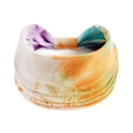 Bohemian multicolored tie-dye elastic yoga headband for women with wide ruched design - Printed Wide Headband #52 / Factory Direct Sales [customizable Designs Available] [bulk Discounts]