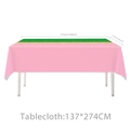 Pink and green witch party tablecloth with gold glitter effect, 137x274cm size - Witch - Party Tablecloth (137*274cm)