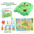 Jeu de société Rabbit Trap avec 16 figurines, base colline, cartes et carte pour enfants - Course Tortue et Lapin avec Carte (335-18)