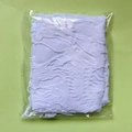 Distressed white punk gloves with torn deconstructed design in plastic packaging - One Pair / White Plain Pack