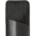 Minimalist black faux leather magnetic notepad holder with elegant diagonal slot and stitching - Stylus Sleeve Case