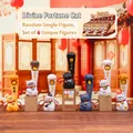 Lucky Siamese cat dessert house mystery box figurine set with traditional charms - 998806 Divine Lucky Cat (6 Pieces) / Full Set