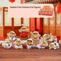Lucky Cat blind box series featuring 8 unique resin figurines with golden ingots and lanterns - A128 Contains 8 Lucky Cat Coins. / Full Set