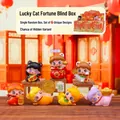 Cute Siamese Cat Dessert House blind box figure Fortune Cat style Lucky Cat PVC ornament - M430 One Cat Brings Fortune (6 Items) / Full Set