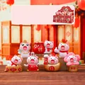 Maneki Neko lucky cat blind box figurines set featuring koi and lotus base designs - A136 Wow! We've Struck It Rich! (6 People) / Full Set