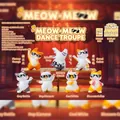 Cute resin cat figurine from Meow Dance Troupe series for desktop decoration - M429 Meow Meow Dance Set 6 / Full Box Set