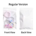 Translucent zip-lock packaging bag with hook for spiral telephone cord hair ties - 6x8cm (Regular Version)