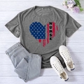 Women's grey nurse heart print t-shirt laid flat with blue jeans and white sneakers - S / Dark Gray (White Font)