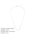 55cm silver stainless steel snake bone chain necklace with a minimalist 4mm width link - Platinum