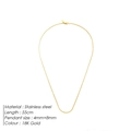 55cm snake chain necklace in 18K gold finish made of durable stainless steel - 18K Gold
