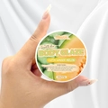 Body Glaze Cutecumber Melon moisturizer cream 2oz jar held against white fabric - Hami Melon / Small