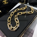 Collar de cadena de oro con eslabones de diamantes brillantes para un estilo audaz - Collar de Oro de 14K