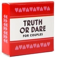 Truth or Dare for Couples game card box with red heart patterns on white background - Couples Interaction Small Box